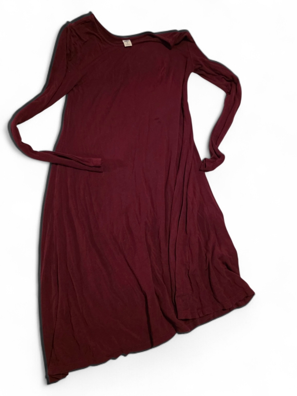 Old Navy Long Sleeve Swing Dress in Burgundy Wine